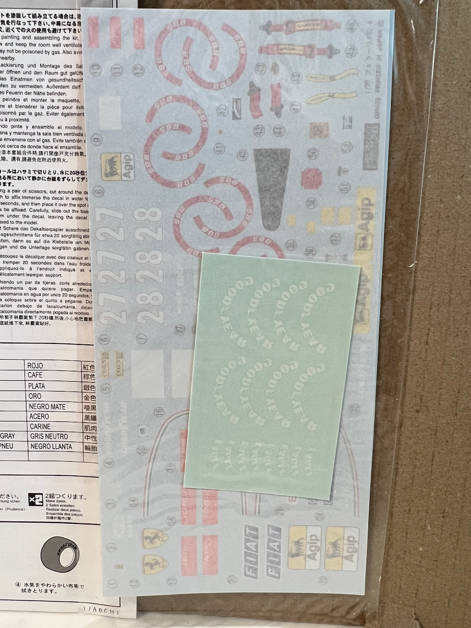 Fujimi 1/20 Ferrari F92A 1992 F-1GP Plastic Model Kit