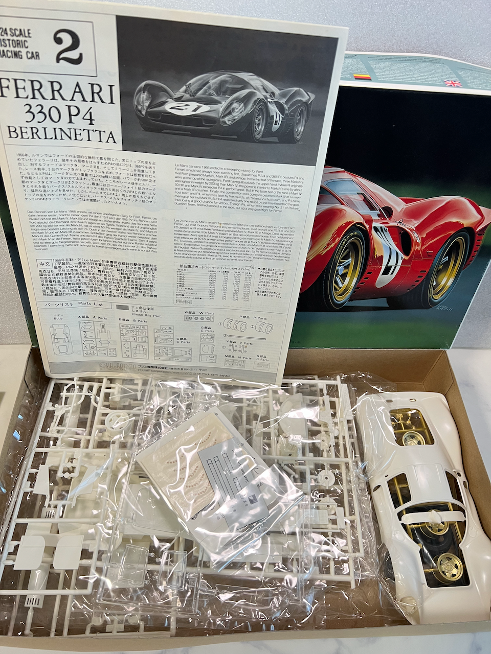 FUJIMI 1/24 FERRARI 330 P4 BERLINETTA 1967 Le Mans 24 Hours 2nd Plastic Model Kit