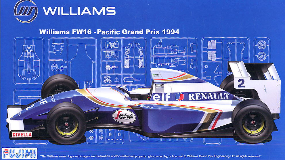 Fujimi 1/20 Williams Renault FW16 Pacific GP 1994 Plastci Model Kit