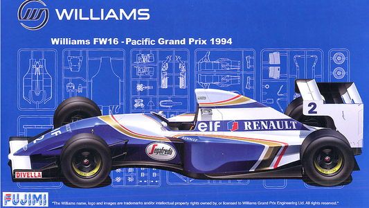Fujimi 1/20 Williams Renault FW16 Pacific GP 1994 Plastci Model Kit